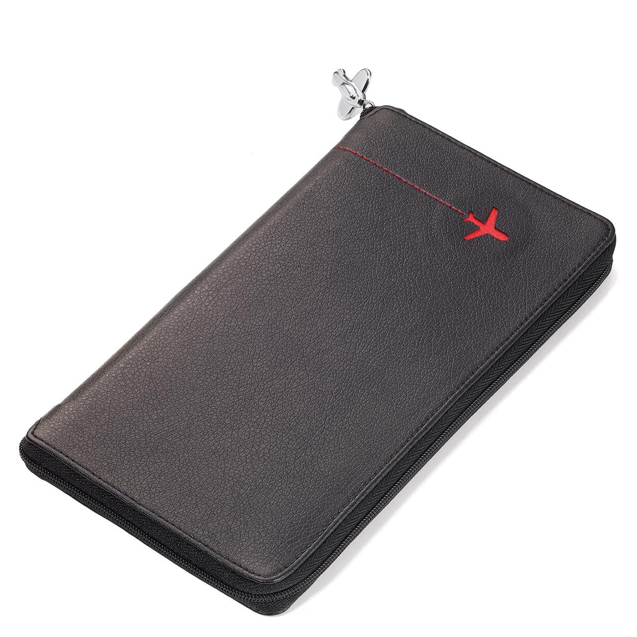 Troika TRV62LE Travel Pouch - Red Pepper Color with Ballpoint Pen | Perfect for Passport, Credit Cards & Travel Essentials Organization