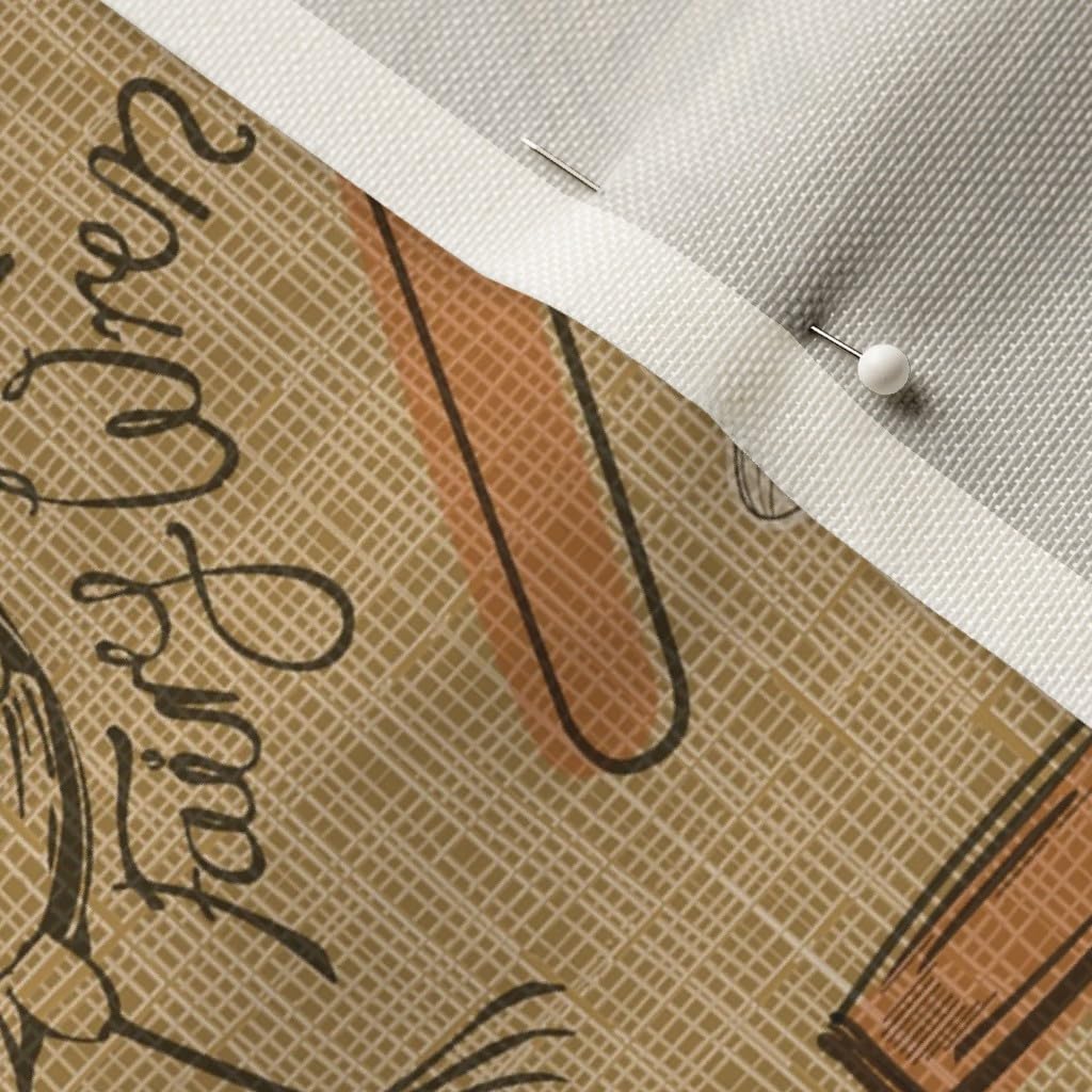 Rustic Garden Gardening Tools Printed Velvet Fabric by The Yard - Upholstery, Home Decor & Apparel - Perfect for DIY Projects, Farmhouse Decor & Spring Gardening Accessories
