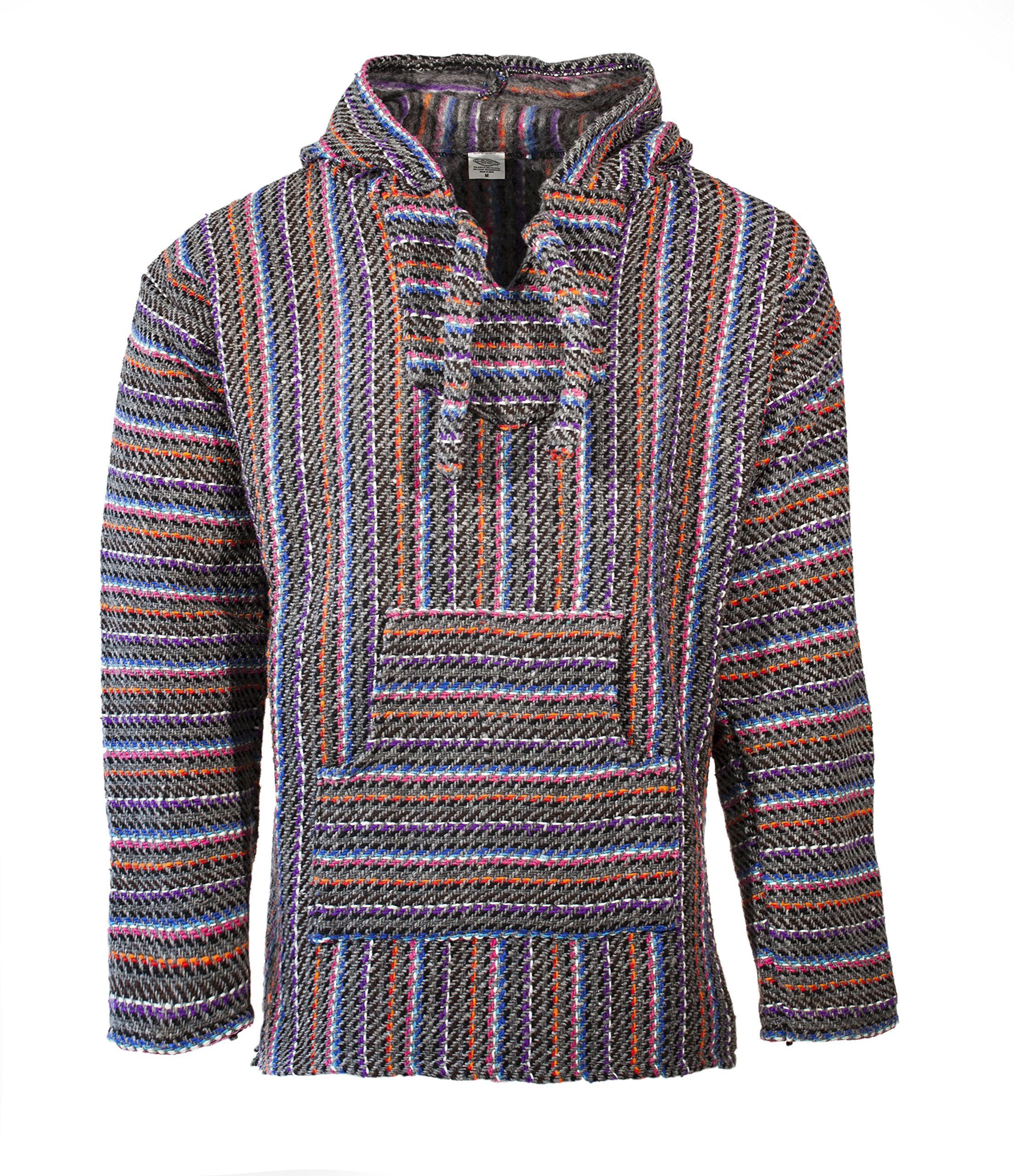 Premium Baja Hoodie Sweatshirt - Soft Mexican Pullover with Pockets | Cozy Fleece Lined Poncho for Men & Women | Perfect for Camping, Beach & Outdoor Adventures