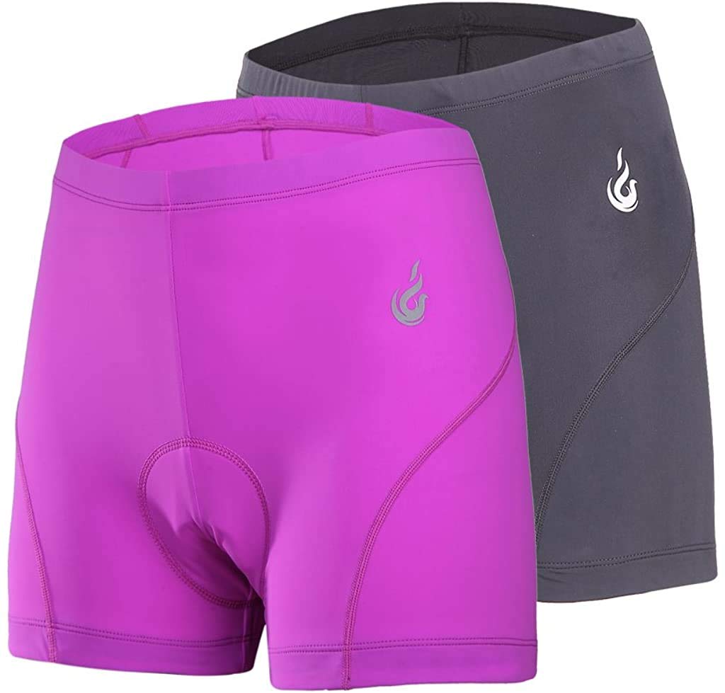 Women's Padded Bike Shorts - Comfortable Cycling Shorts with Gel Padding for Road & Mountain Biking - Perfect for Long Distance Rides, Spin Classes & Outdoor Workouts