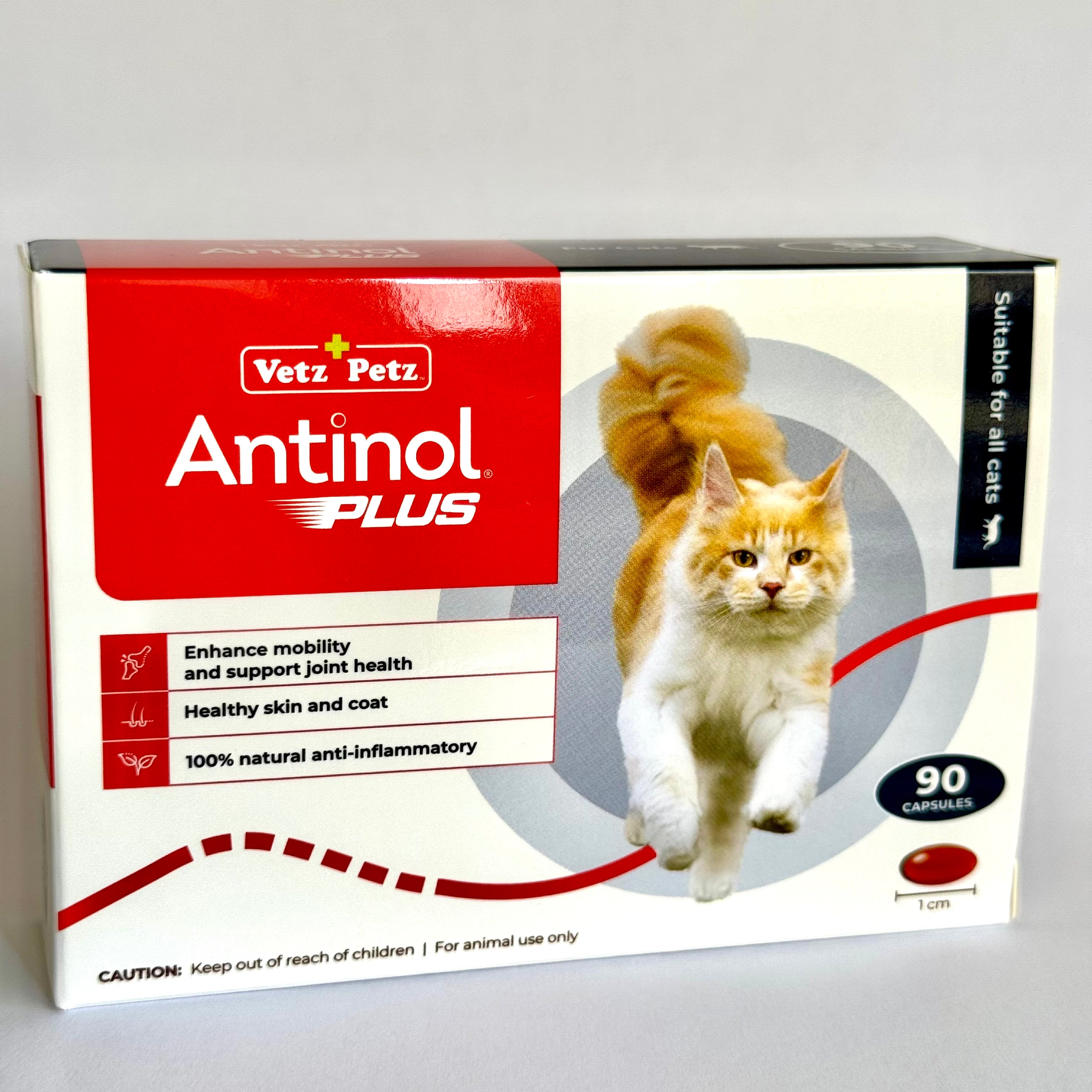 Antinol Plus Joint Supplement for Cats - Supports Mobility & Joint Health - Ideal for Senior Cats & Arthritis Relief - Use Daily for Active & Healthy Pets