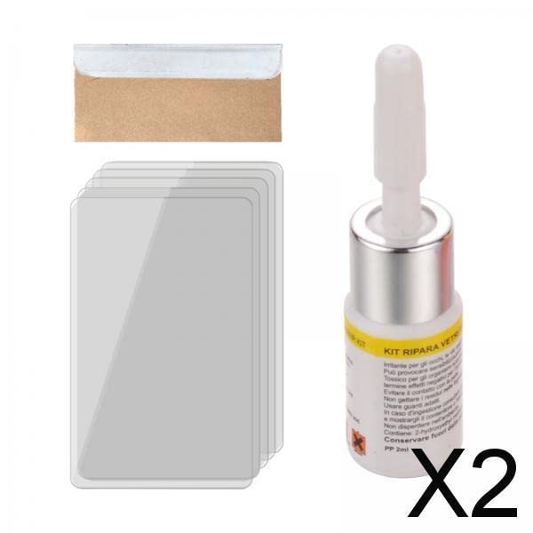2X Car Windshield Repair Kit - DIY Scratch & Crack Fix Resin, Glass Polishing & Sealer Kit for Auto Windshield - Perfect for Road Trips & Daily Commutes