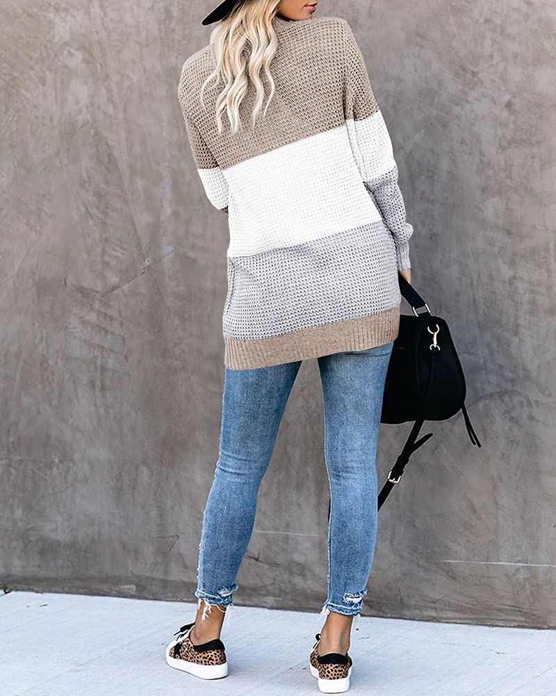 Saodimallsu Women's Loose Open Front Cardigan - Long Sleeve Lightweight Knit Sweater Coat with Pockets | Casual Loungewear & Office Wear | Perfect for Fall, Winter & Spring Layering