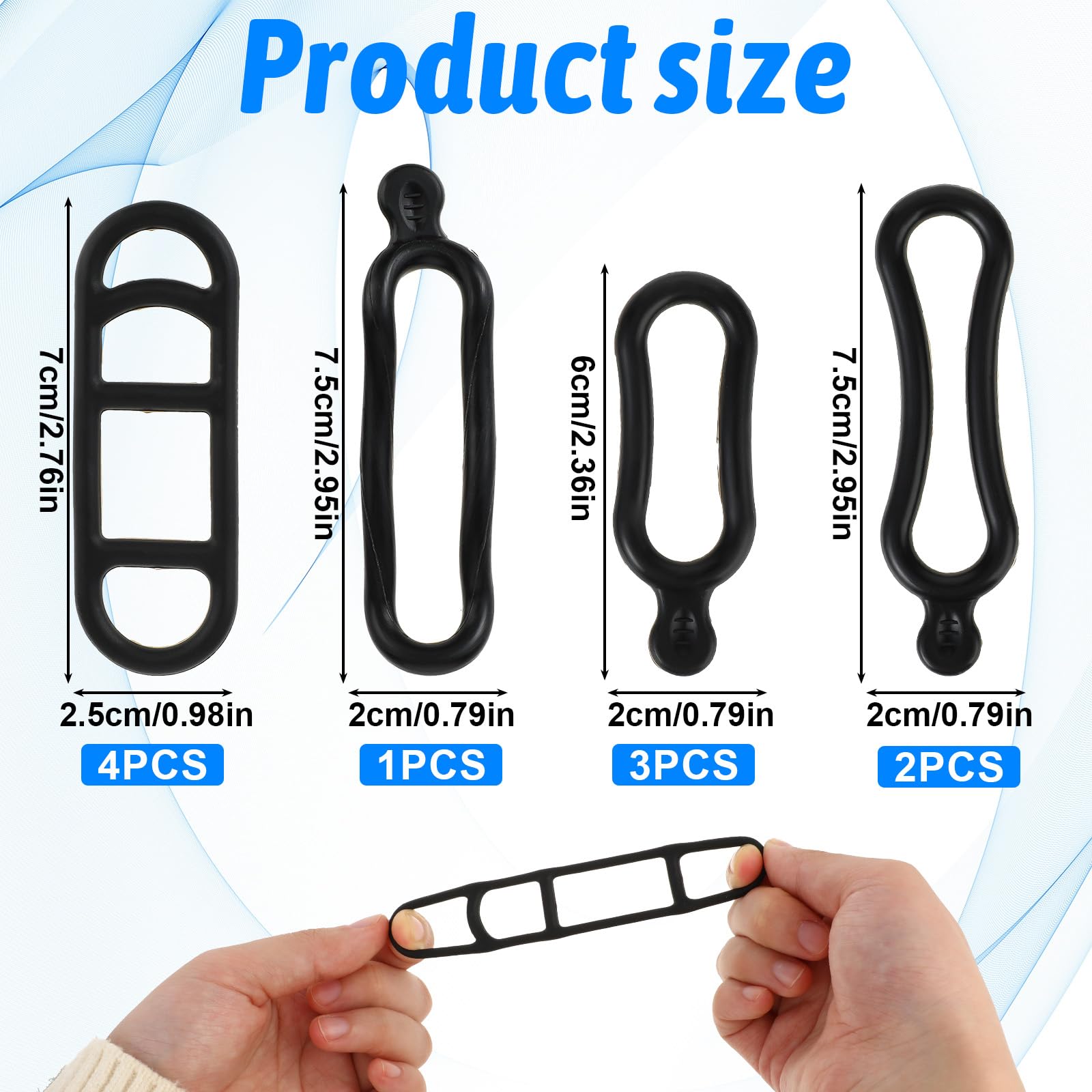 JJUNW10 10-Pack Silicone Bike Light Straps - Durable Rubber Flashlight Mount Bands for Road & Mountain Bicycles | Perfect Replacement Straps for Bicycle Lights & Phone Mounts | Ideal for Night Cycling, Commuting & Outdoor Adventures