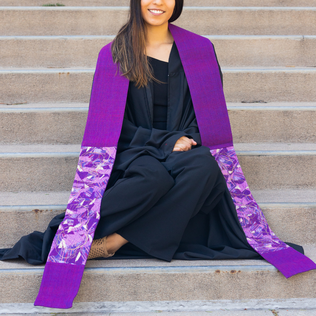Elegant Purple Contemporary Clergy Stole for Church Services - Perfect for Pastors, Ministers & Religious Ceremonies