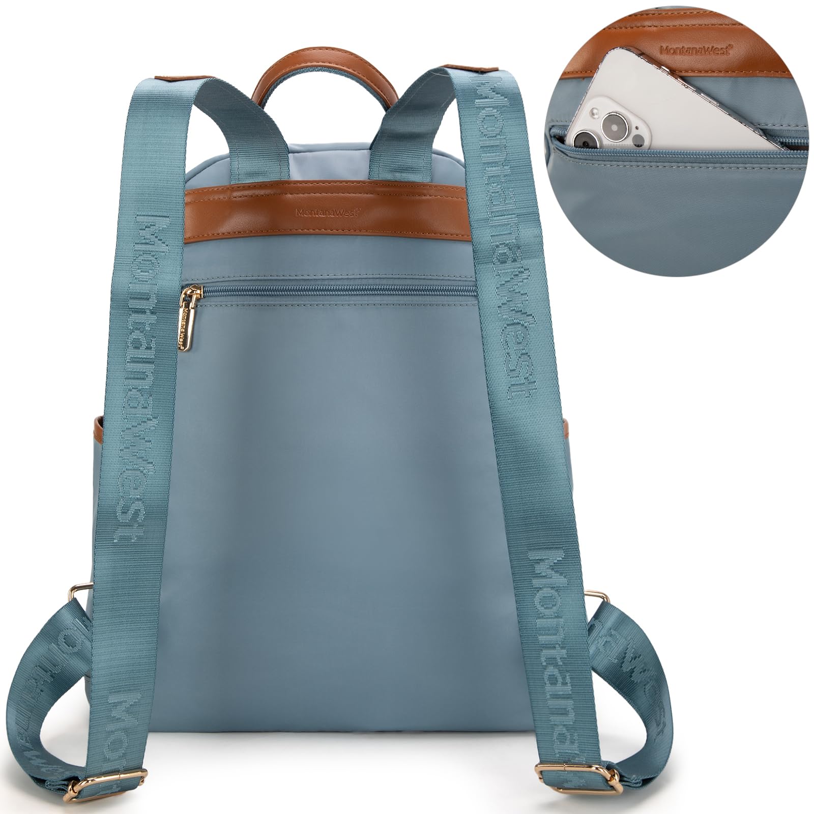 Montana West Women's Lightweight Medium Backpack Purse - Stylish Casual Daypack for Work & Travel, Fits 13-Inch Laptop (Perfect for Office, School, College & Weekend Getaways)