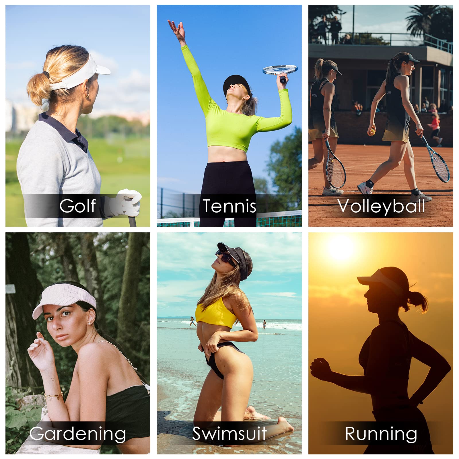 Sun Protection Visor Hat - UV Blocking Cotton Cap for Women & Men - Outdoor Sports, Beach, Golf, Running, Hiking Accessories