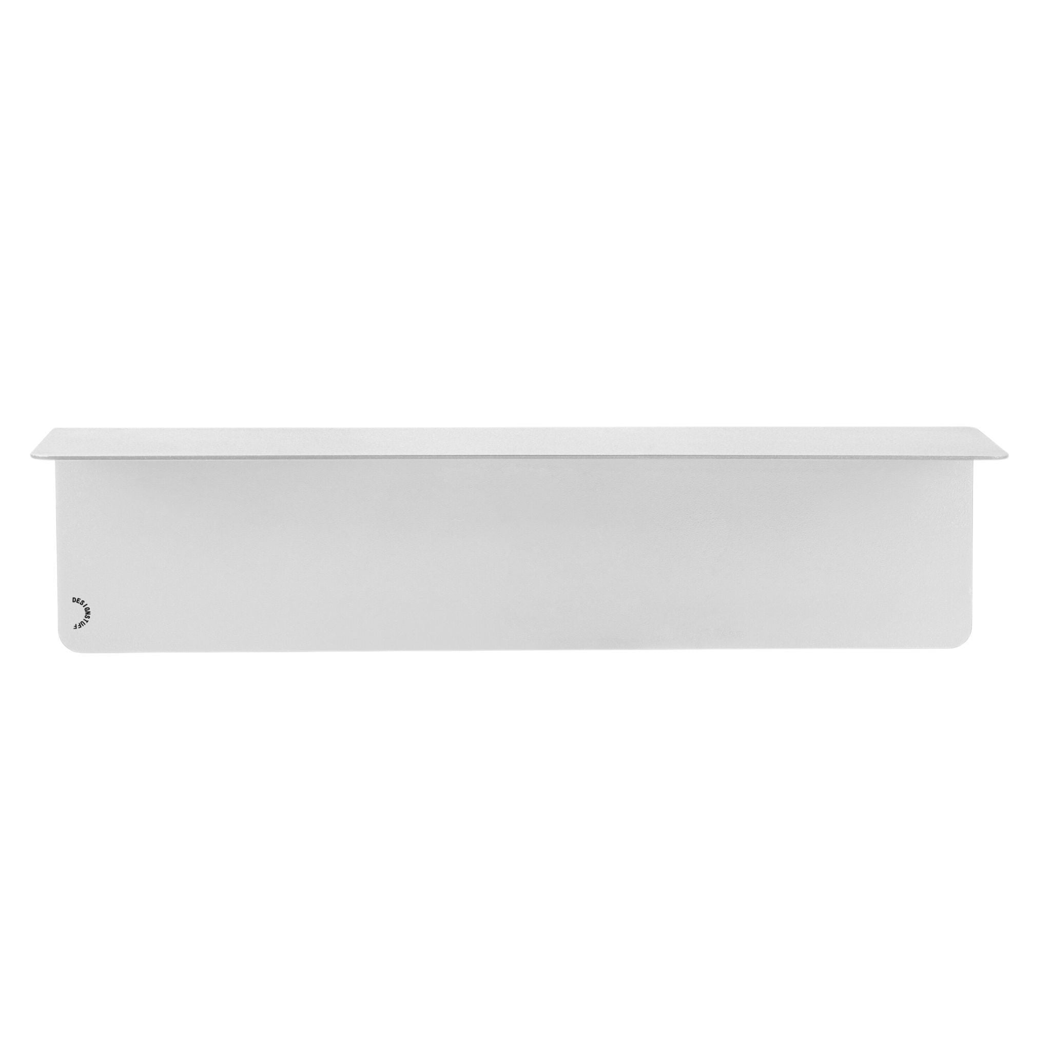 DESIGNSTUFF 40 cm White Wall Shelf - Floating Shelves for Living Room, Bedroom, Bathroom & Kitchen Storage Organization