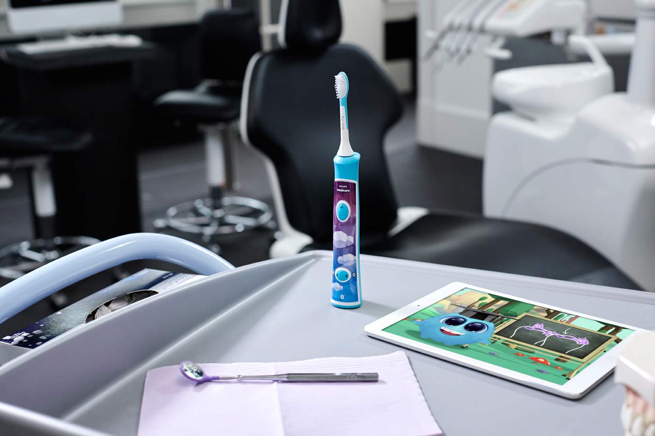 Philips Sonicare Kids Bluetooth Electric Toothbrush - 2 Pack Rechargeable with Built-in Timer | Perfect for Children's Daily Oral Care & Travel