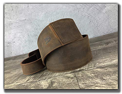 Premium Full Grain Leather Guitar Strap for Electric, Acoustic & Bass Guitars - 3
