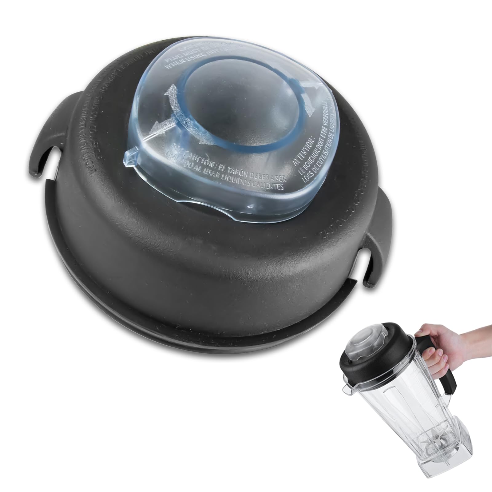 Vitamix Blender Replacement Lid - 64oz High Profile Container Cover for Vitamix 5200 & 5000 Series - Durable Blender Pitcher Lid with Plug - Perfect for Smoothies, Soups, and Nut Butters