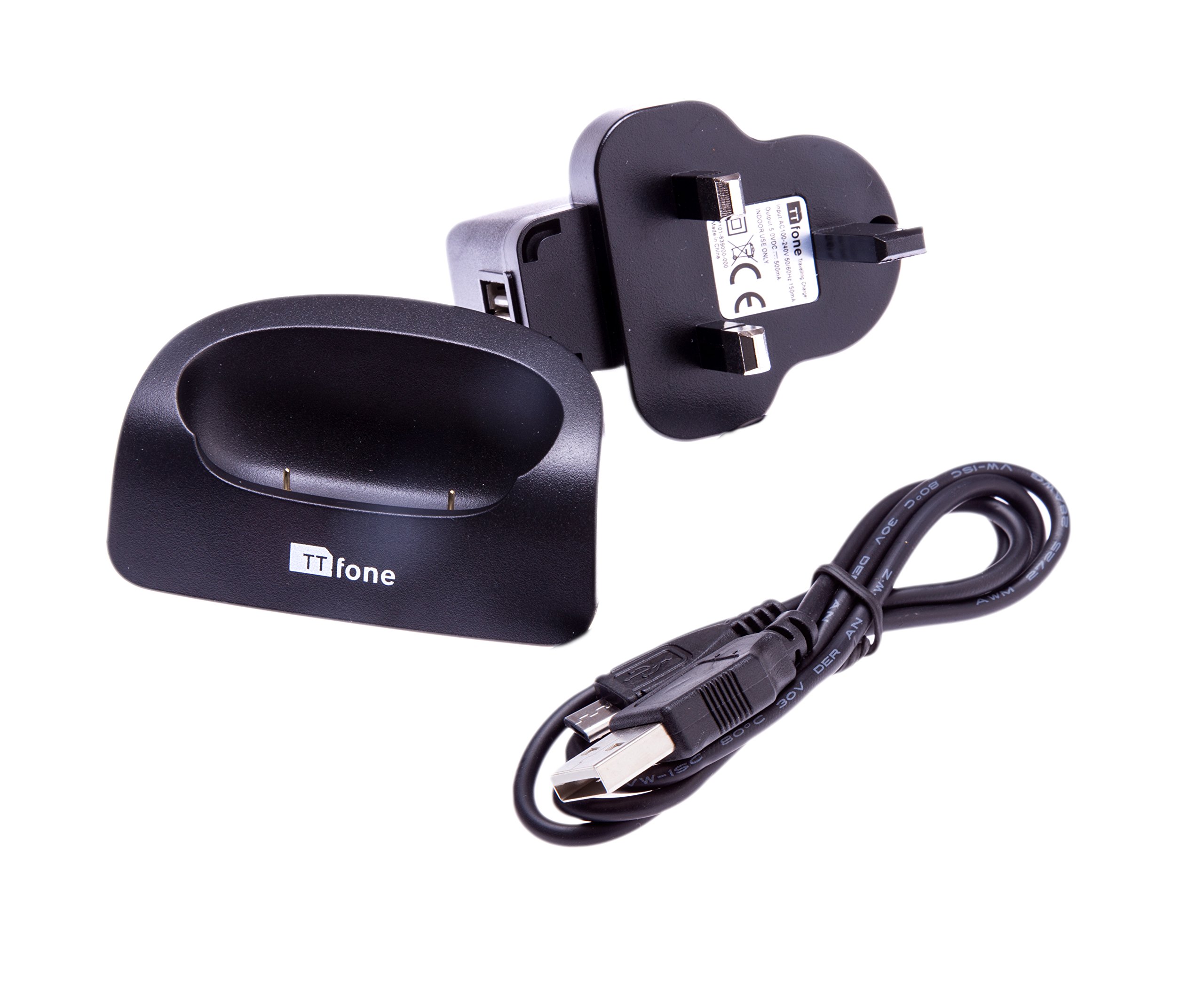 TTfone TT970 Docking Station with Fast Charger - Universal Phone Stand for iPhone, Samsung, Android - Perfect for Home, Office, and Car Use