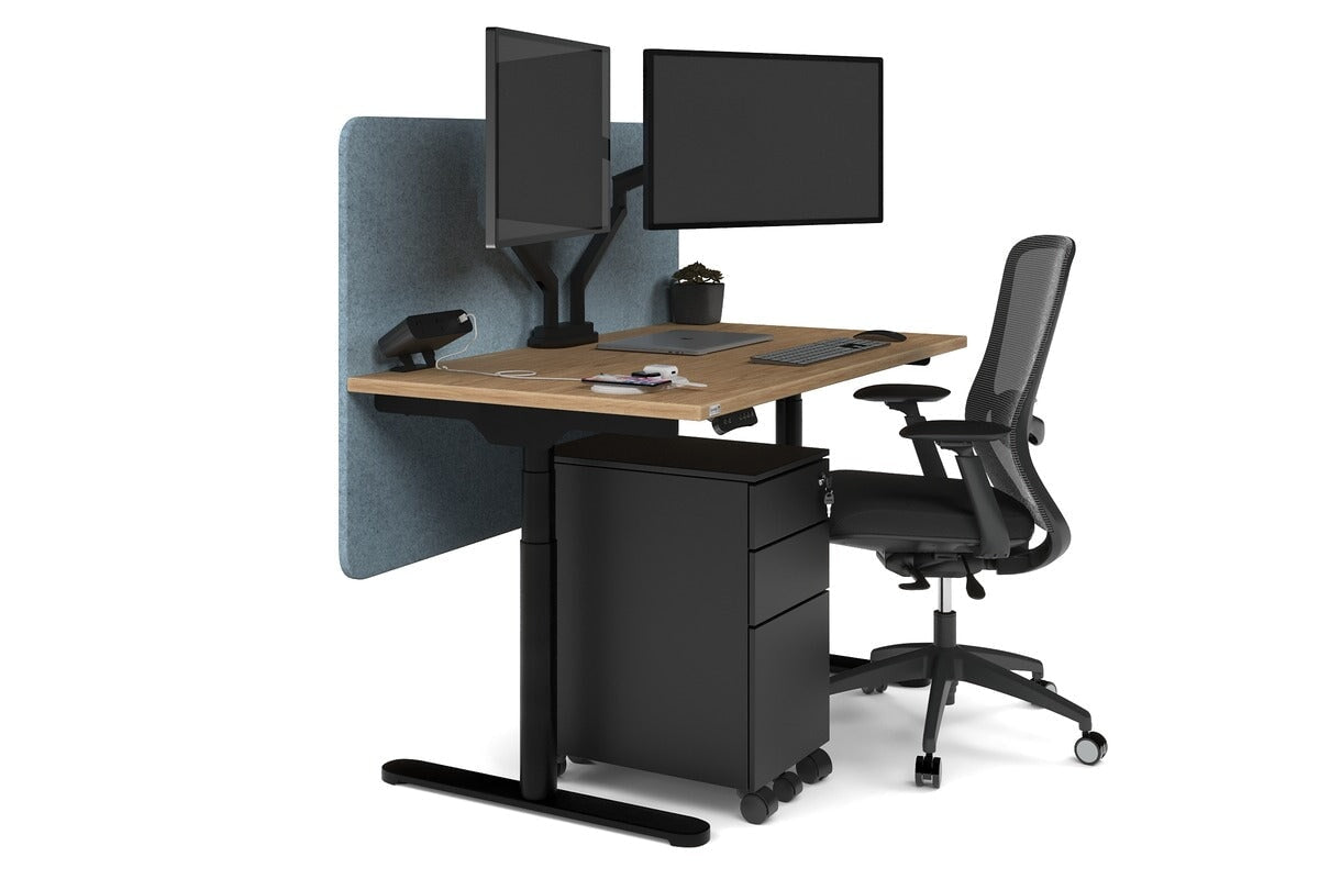 Flexi Premium Height Adjustable Single Workstation Desk - 1200L x 700W - Ergonomic Standing Desk for Home Office & Workspace