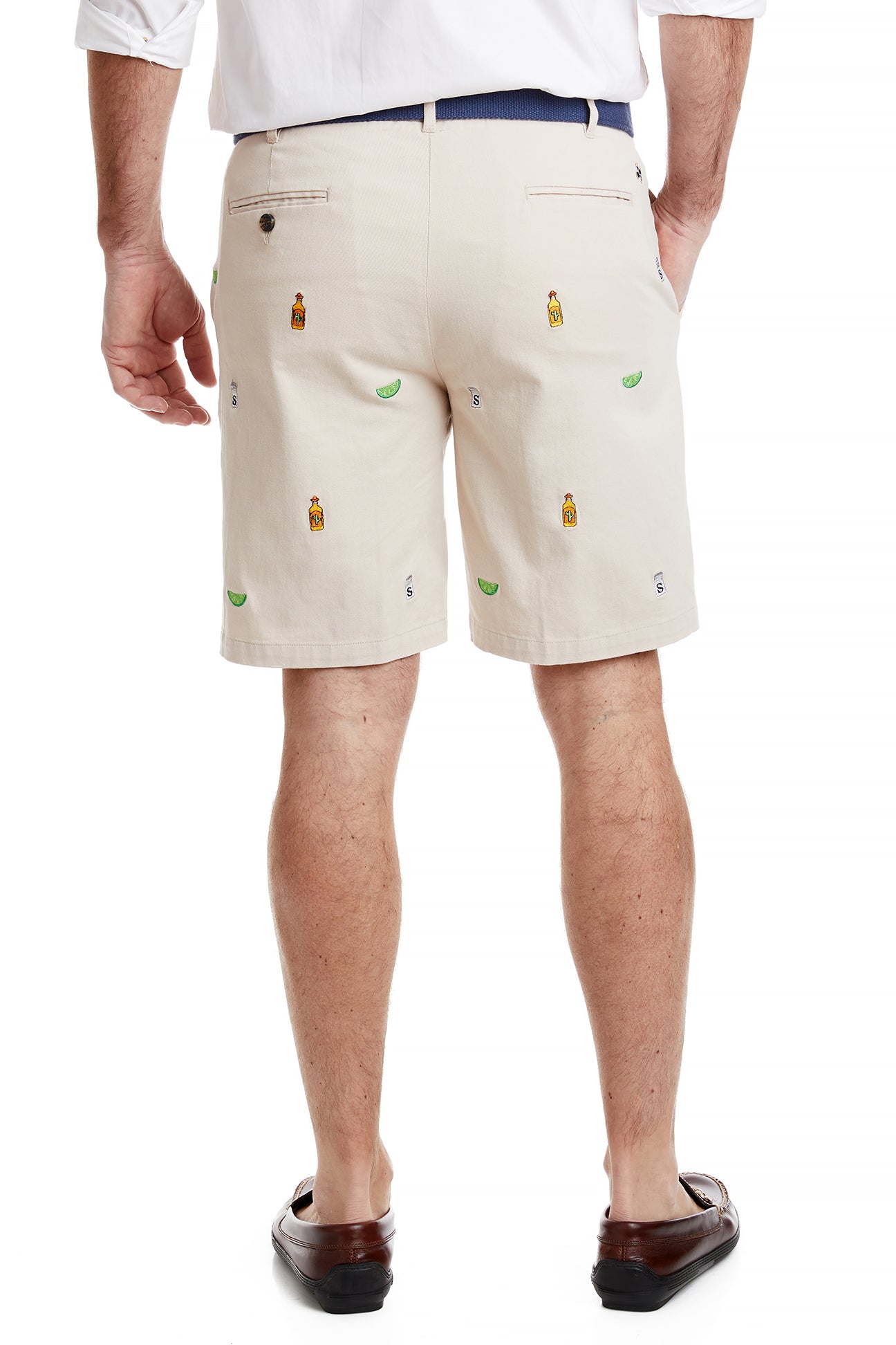 Cisco Short Stretch Twill Pants - Stone Wash with Tequila Salt & Lime Design | Comfortable Casual Wear for Men | Perfect for Office, Travel & Outdoor Activities