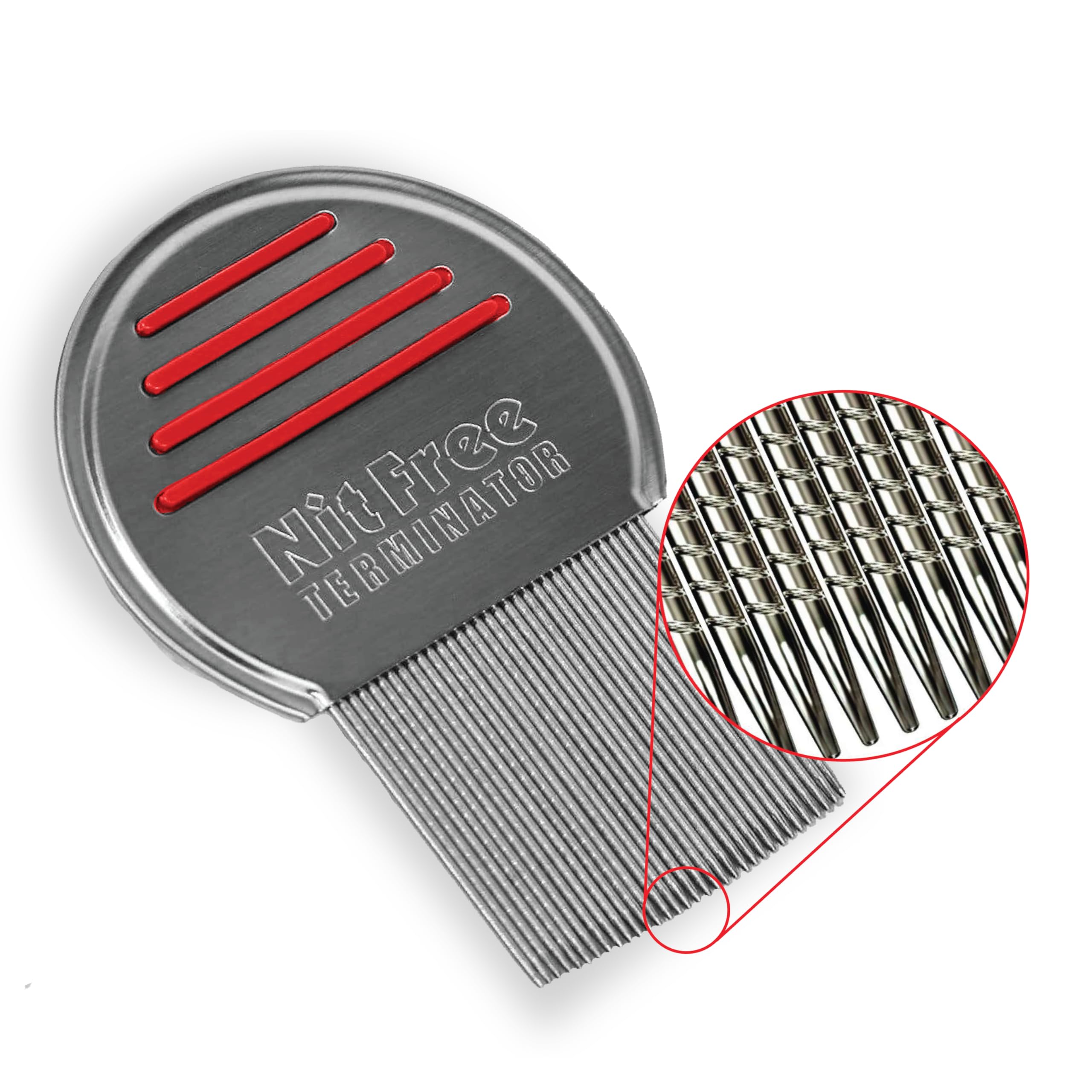 Professional Nit Free Terminator Lice Comb - Stainless Steel Head Lice Removal Tool for Kids & Adults (3-Pack, Colors Vary) - Perfect for Home, School & Travel Lice Treatment