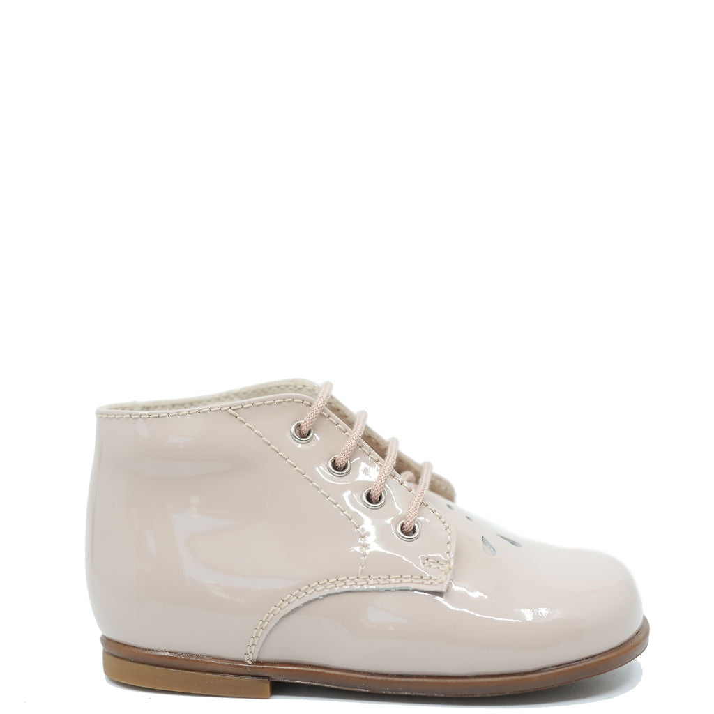 Beberlis Baby Girls Pink Patent Leather Cutout Mary Jane Shoes - Comfortable & Stylish for First Walkers, Parties & Special Occasions