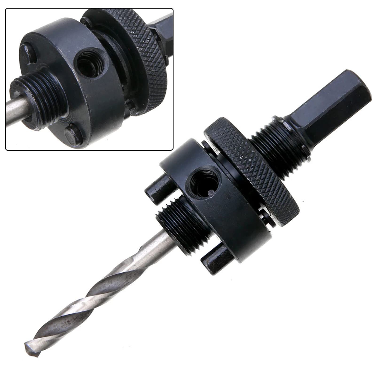 1PCS Hole Saw Arbor with Drill Bit for 32mm-210mm Hole Saws - Woodworking & Metal Drilling Power Tool Accessory for DIY Projects & Professional Use