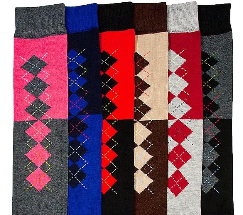 ToBeInStyle Women's Knee High Socks - Pack of 6 or 12 - Soft Comfortable Cotton Blend Socks for Boots, Work, Winter & Everyday Wear