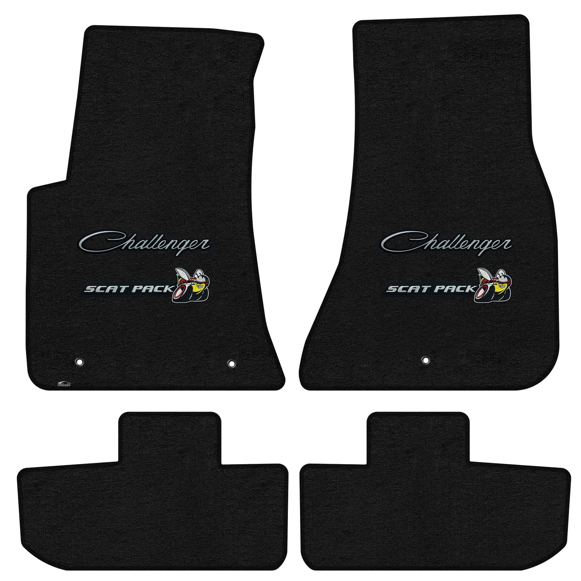 Premium Custom-Fit Carpeted Floor Mats for Dodge Challenger RWD 2015-2023 - Luxury Car Floor Liners (4-Piece Set, Charcoal) - Perfect for All-Weather Protection & Enhanced Interior Style