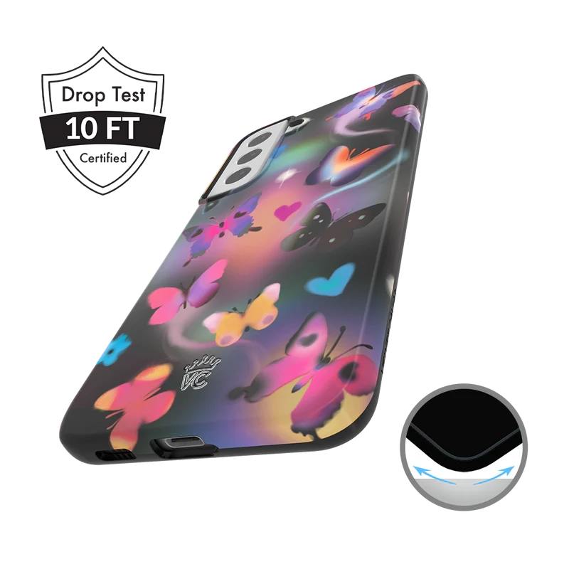 Aurora Butterfly Samsung Phone Case - Elegant Floral Design Protective Cover for Samsung Galaxy Series | Perfect for Daily Use, Travel & Gifting