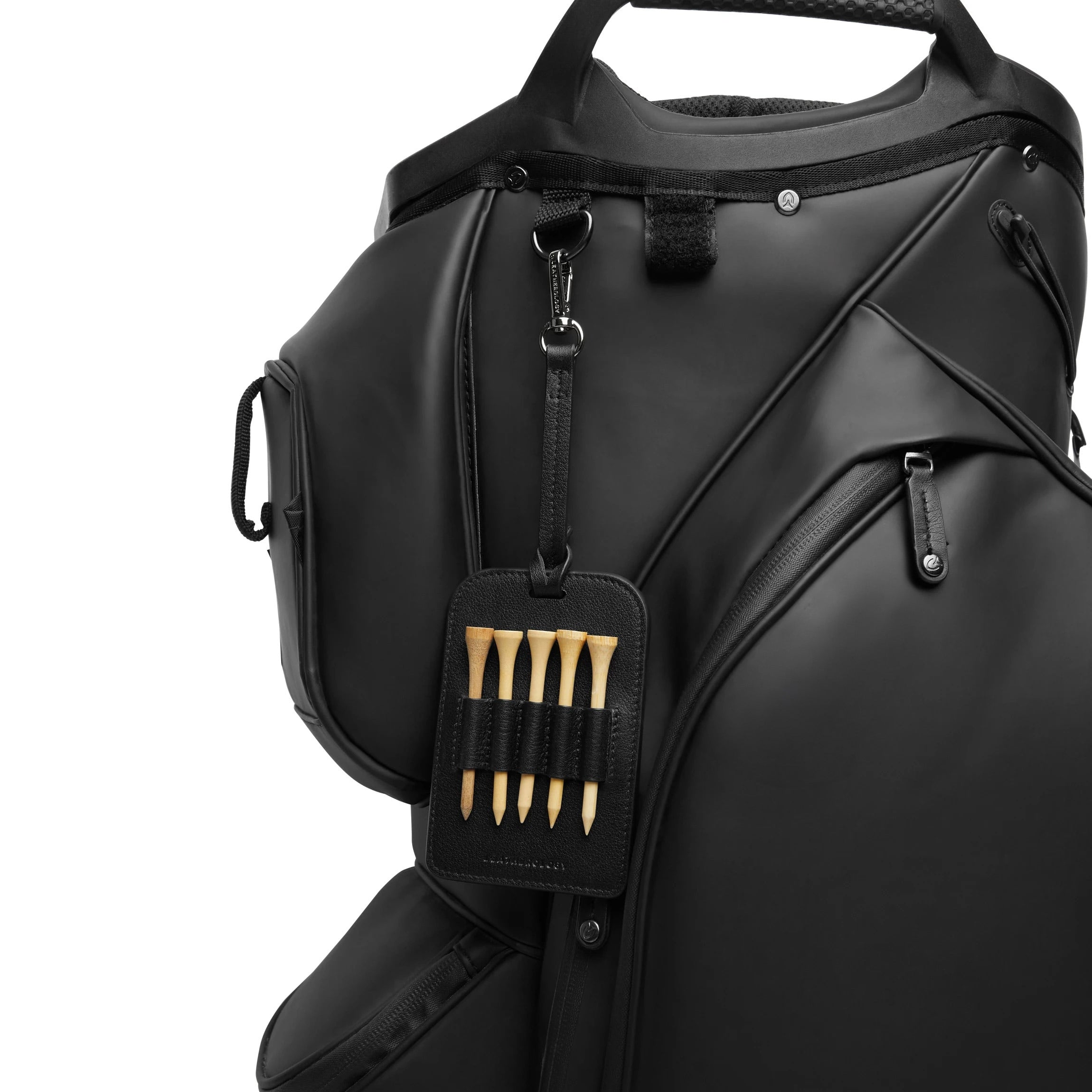 Premium Black Onyx Golf Bag Tee Holder - Durable Golf Accessory for Easy Tee Storage | Perfect for Golf Courses, Driving Ranges & Practice Sessions