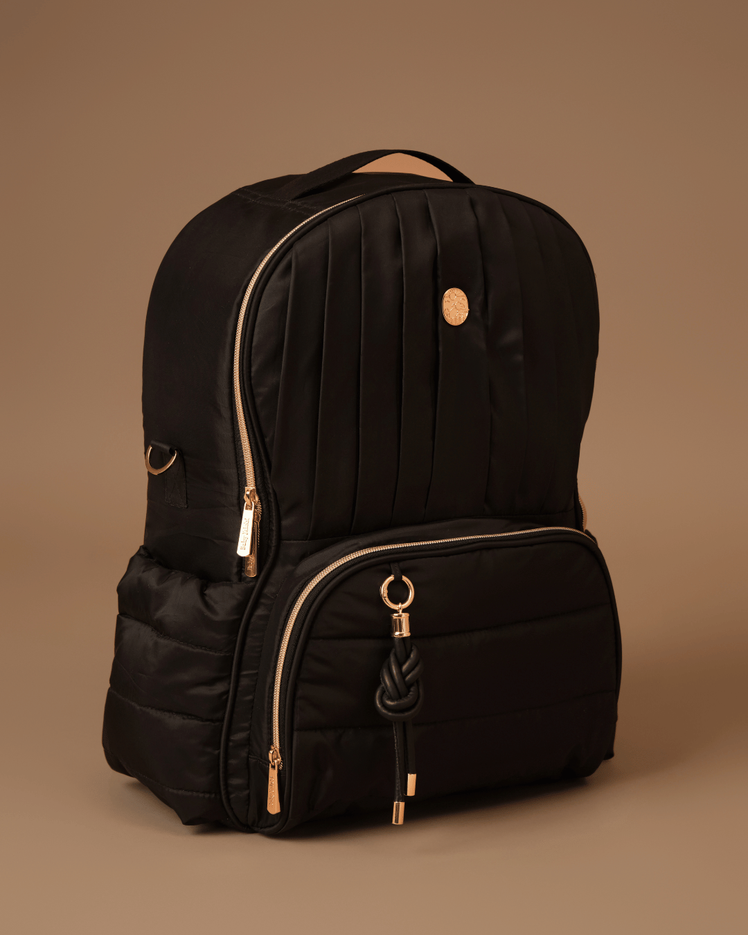 Premium Black Diaper Bag for Moms - The Coast Diaper Bag with Multiple Pockets & Insulated Bottle Holder | Perfect for Baby Outings, Travel & Everyday Use
