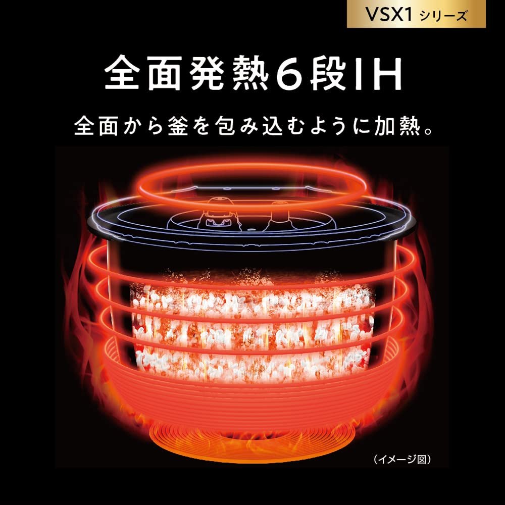 **Panasonic SR-VSX181-K 10-Cup IH Rice Cooker with Steam & Variable Pressure - IoT Compatible, 100V, Black - Perfect for Home Kitchens & Smart Cooking**