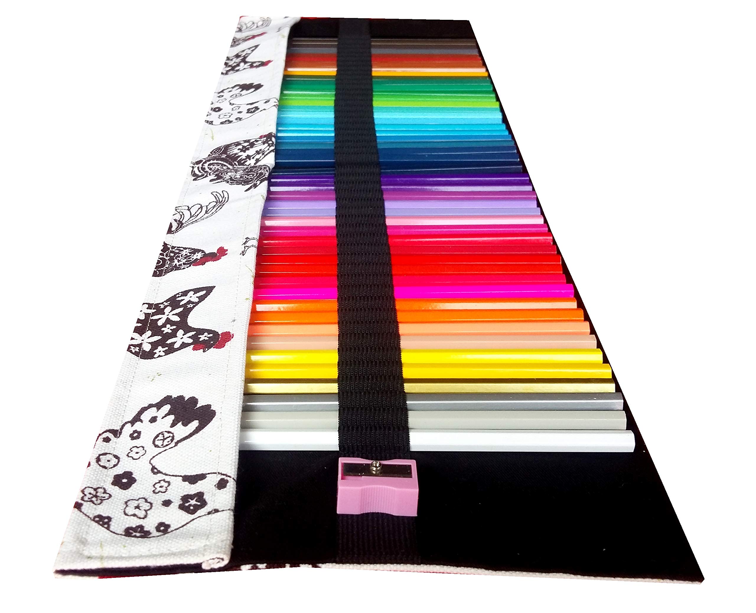 Premium Colored Pencils Set for Adults & Kids - 36 Vibrant Colors with Canvas Roll-Up Case, Sharpener - Perfect for Art Projects, Coloring Books, School Supplies & DIY Crafts (Gorgeous Roosters Design)