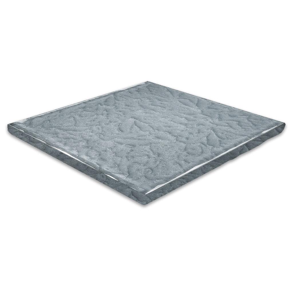 Premium 6x6 Grey Surfaced Glass Tile - Elegant Backsplash for Kitchen & Bathroom - Perfect for Home Renovation & Interior Design