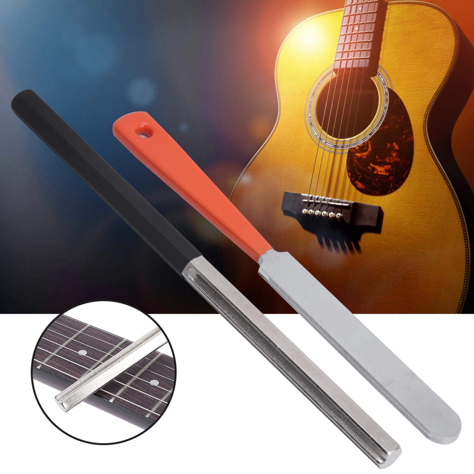 Premium Stainless Steel Guitar Fret File - Professional Fret Dressing & Trimming Tool for Electric & Acoustic Guitars - Perfect for Guitar Maintenance, Repair & Setup at Home or Studio