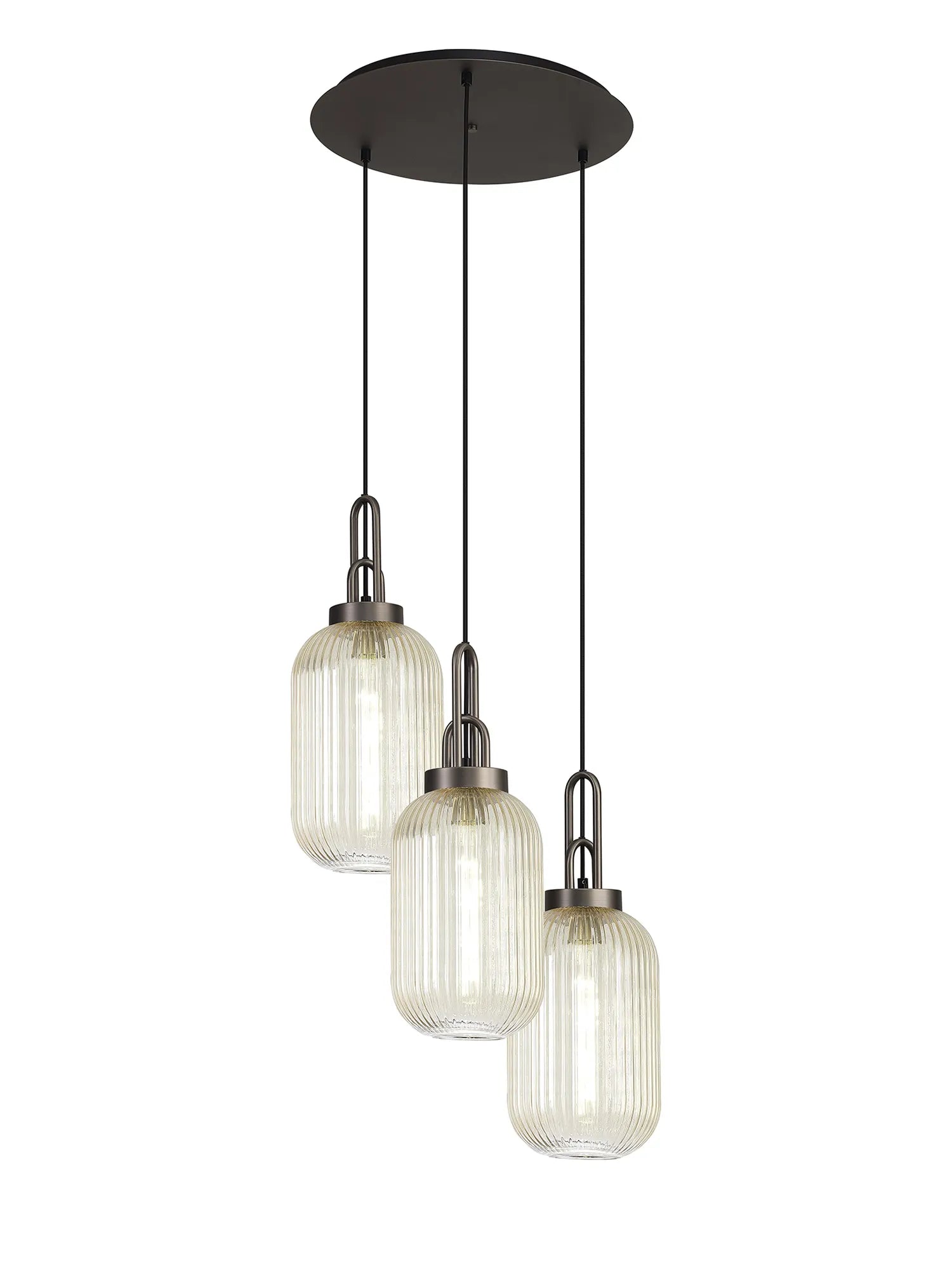 Stylish Cadiz 3-Light Cluster Pendant - Modern Ceiling Lighting Fixture for Dining Room, Kitchen Island & Living Room Decor