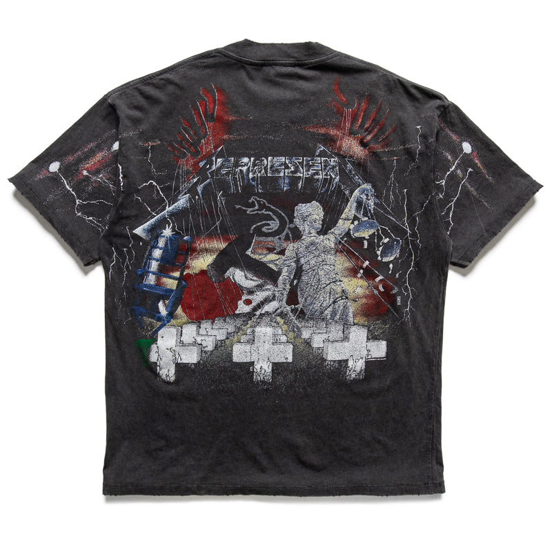 Metallica x Represent Master Of Puppets Vintage Grey T-Shirt | Official Band Merch | Rock Music Tee for Concerts & Casual Wear