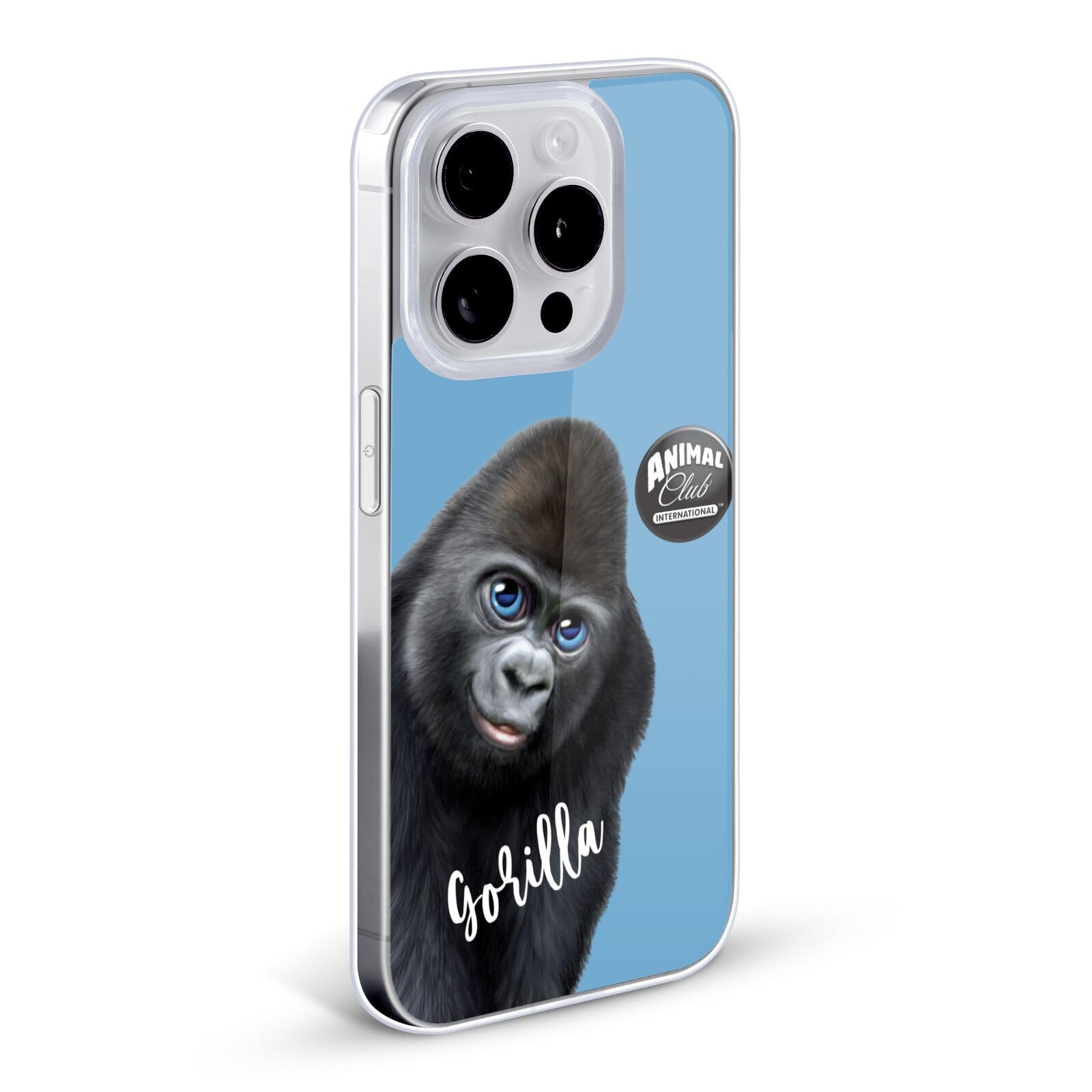 Officially Licensed Animal Club International Gorilla Faces Soft Gel Phone Case for Apple iPhone 12 Pro Max - Durable Protection with Fun Design, Perfect for Outdoor Adventures and Animal Lovers