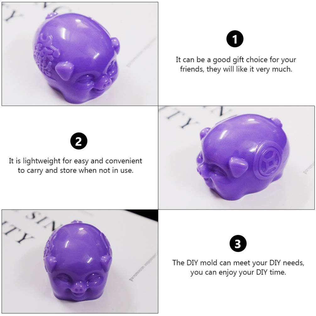EXCEART Pig Silicone Mold for Epoxy Resin - DIY Keychain & Craft Making - Pig Shape Animal Casting Mold (White) - Perfect for Jewelry, Keychains & Home Decor Projects