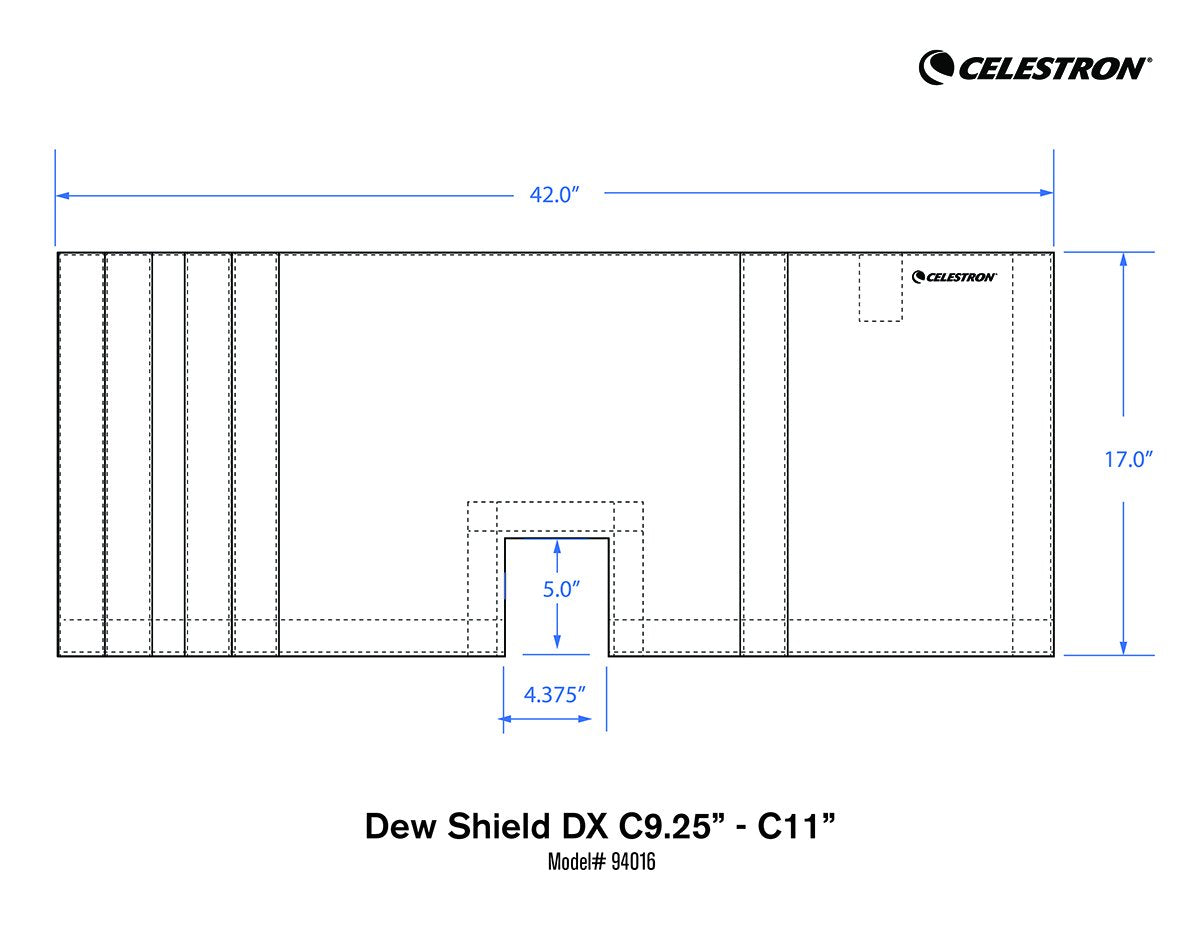 Celestron Dew Shield DX for C9.25 & C11 Telescopes (Model 94016) - Prevent Lens Fogging for Astronomy Observation & Astrophotography