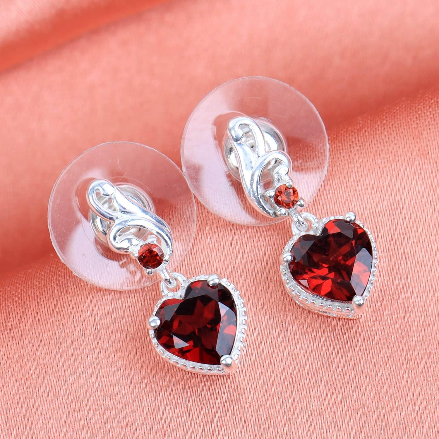 925 Sterling Silver Heart-Shaped Gemstone Drop Earrings for Women | Elegant Dangle Jewelry Gift for Birthday, Anniversary & Valentine's Day | Perfect for Date Night, Parties & Special Occasions