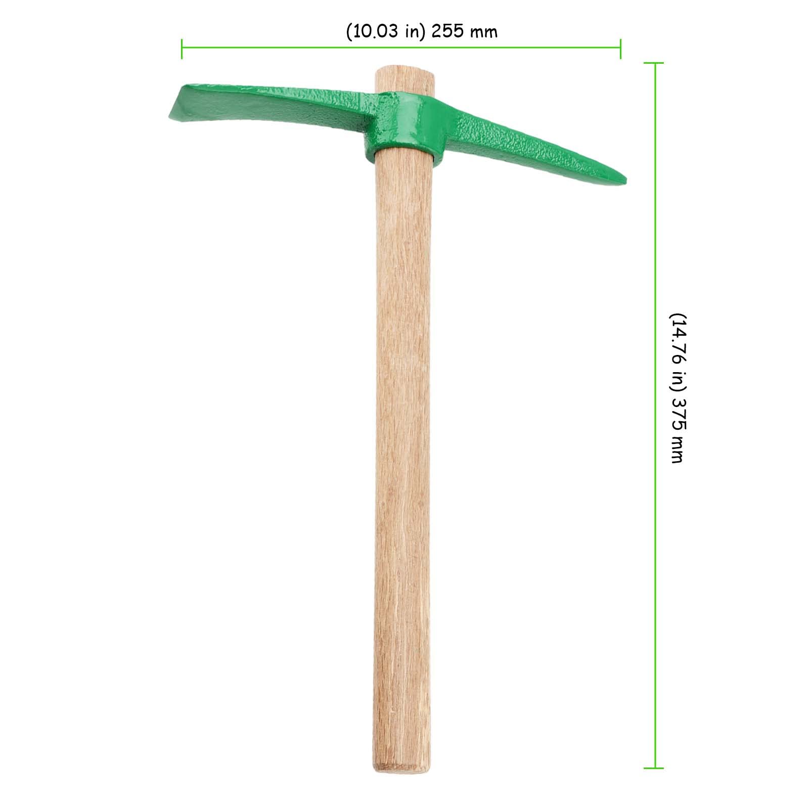 6 Pack 15 Inch Pick Hoe Tool with Wood Handle - Heavy Duty Garden Mattock for Weeding, Planting, Digging & Soil Cultivation | Perfect for Gardening, Landscaping & Outdoor Exploration