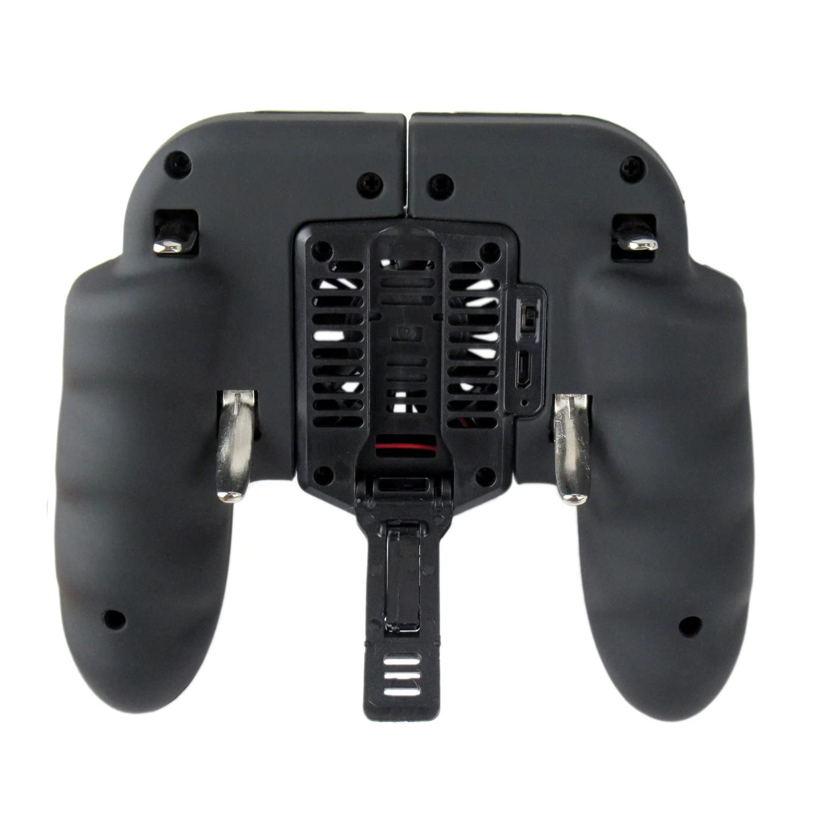 6-Finger PUBG Mobile Gaming Controller with Cooling Fan & Phone Holder - Ergonomic Joystick Gamepad for PUBG, Fortnite, Call of Duty - Perfect for Competitive Mobile Gaming & Long Play Sessions