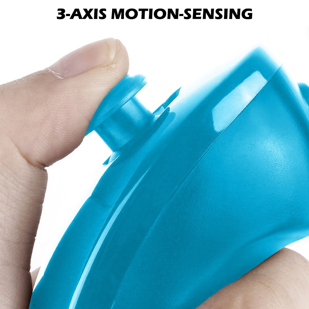 AFUNTA 2-Pack Nunchuk Controllers for Nintendo Wii U - Light Blue Replacement Game Controllers for Wii U Gaming - Perfect for Multiplayer & Family Fun
