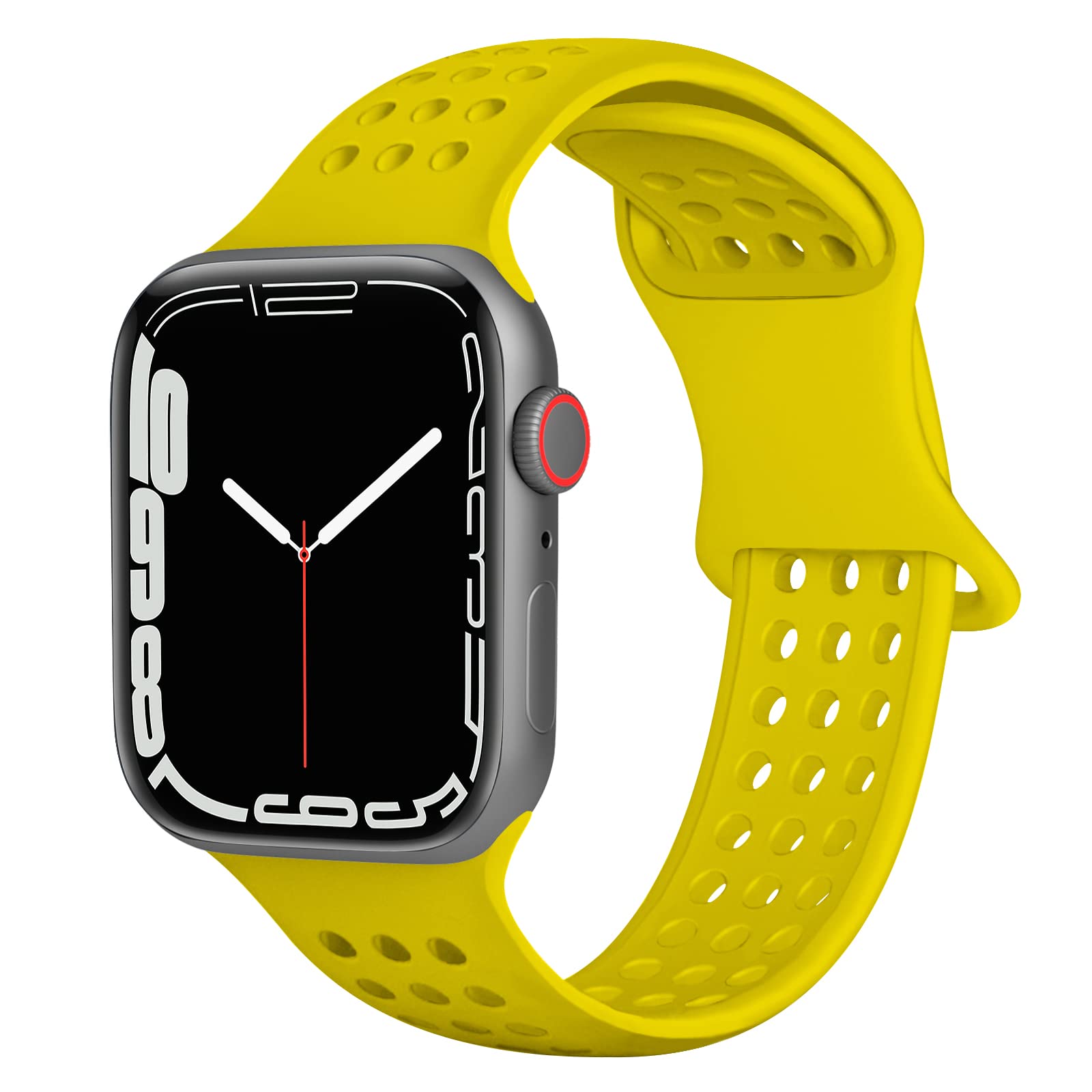 Lyfatz Sport Bands for Apple Watch 38mm 40mm 41mm 42mm 44mm 45mm 49mm - Soft Breathable Silicone Replacement Strap Compatible with iWatch Series SE Ultra 8 7 6 5 4 3 2 1 - Perfect for Running, Gym Workouts & Everyday Wear