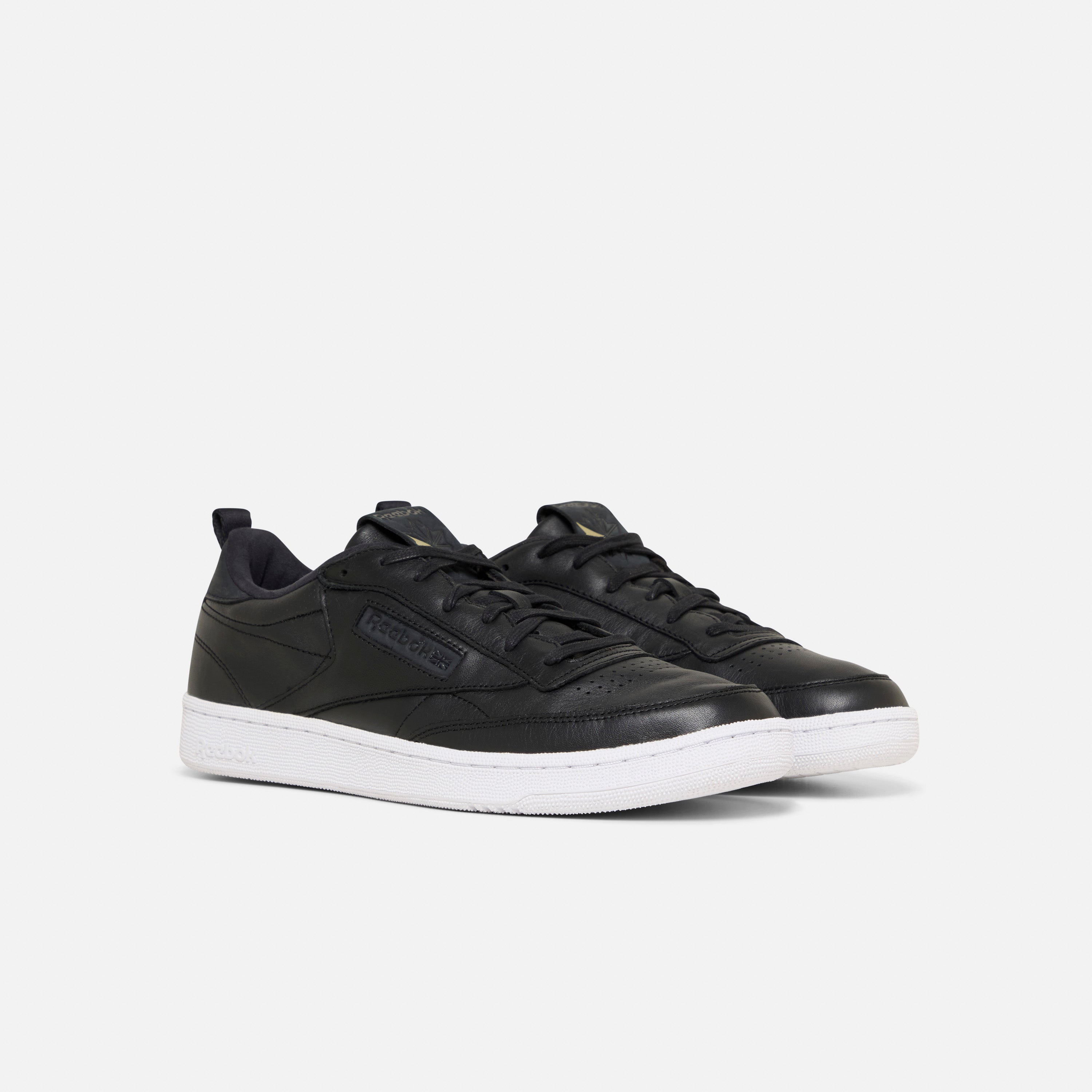 Reebok Club C 85 Vintage Sneakers - Black/Gold Metallic/White - Classic Retro Tennis Shoes for Men & Women | Perfect for Casual Wear, Gym, and Street Style