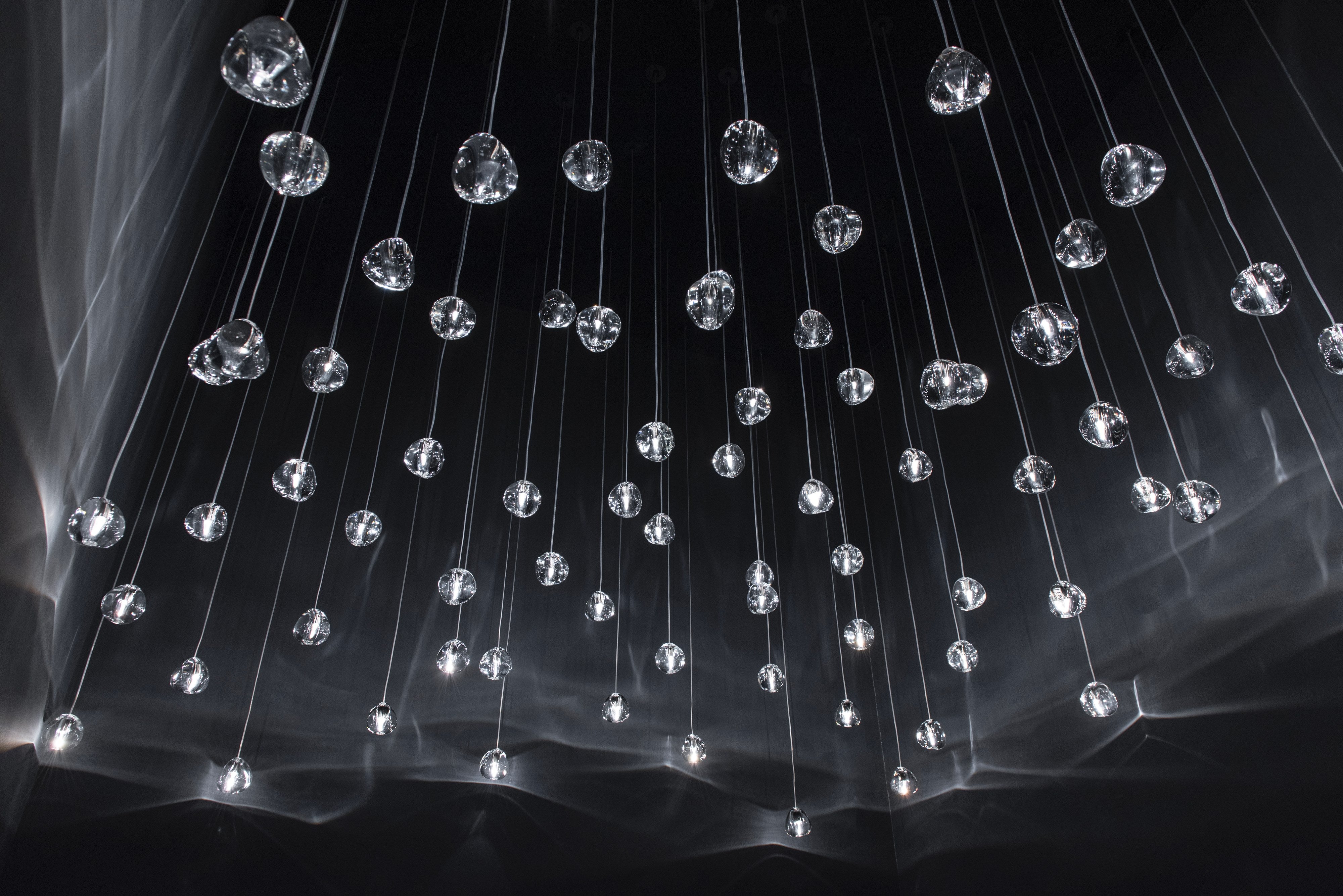 Elegant Crystal Pendant Light - Modern Chandelier for Dining Room, Bedroom & Living Room Decor - Dimmable LED Hanging Lamp for Home & Office Lighting