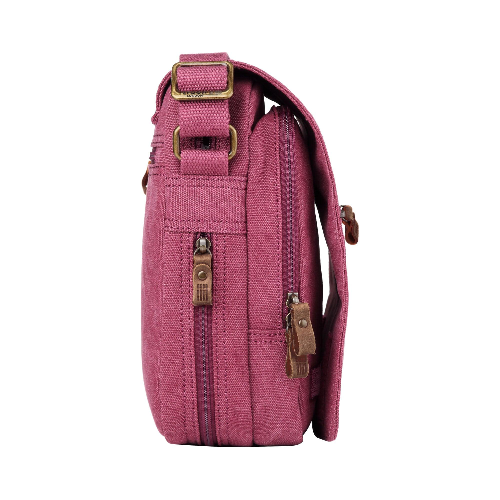 Troop London Classic Canvas Crossbody Bag for Men & Women - Stylish & Durable Shoulder Bag for Travel, Work & Everyday Use