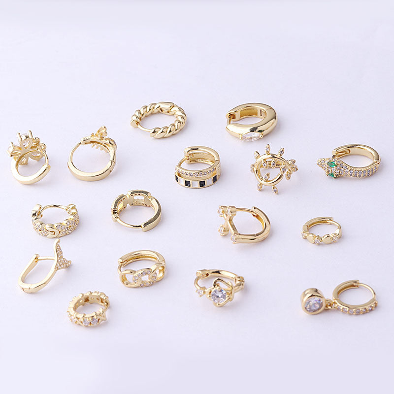 18K Gold Snake Helix Hoop Clicker Earrings for Women - Hypoallergenic Cartilage Piercing Jewelry - Perfect for Parties, Date Nights & Gifts | HSPJ702