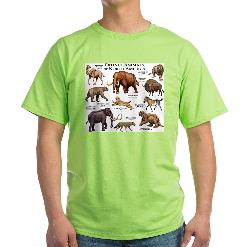 Extinct Animals of North America Cotton T-Shirt - Vintage Wildlife Graphic Tee for Men & Women - Perfect for Animal Lovers, Nature Enthusiasts & Conservation Supporters