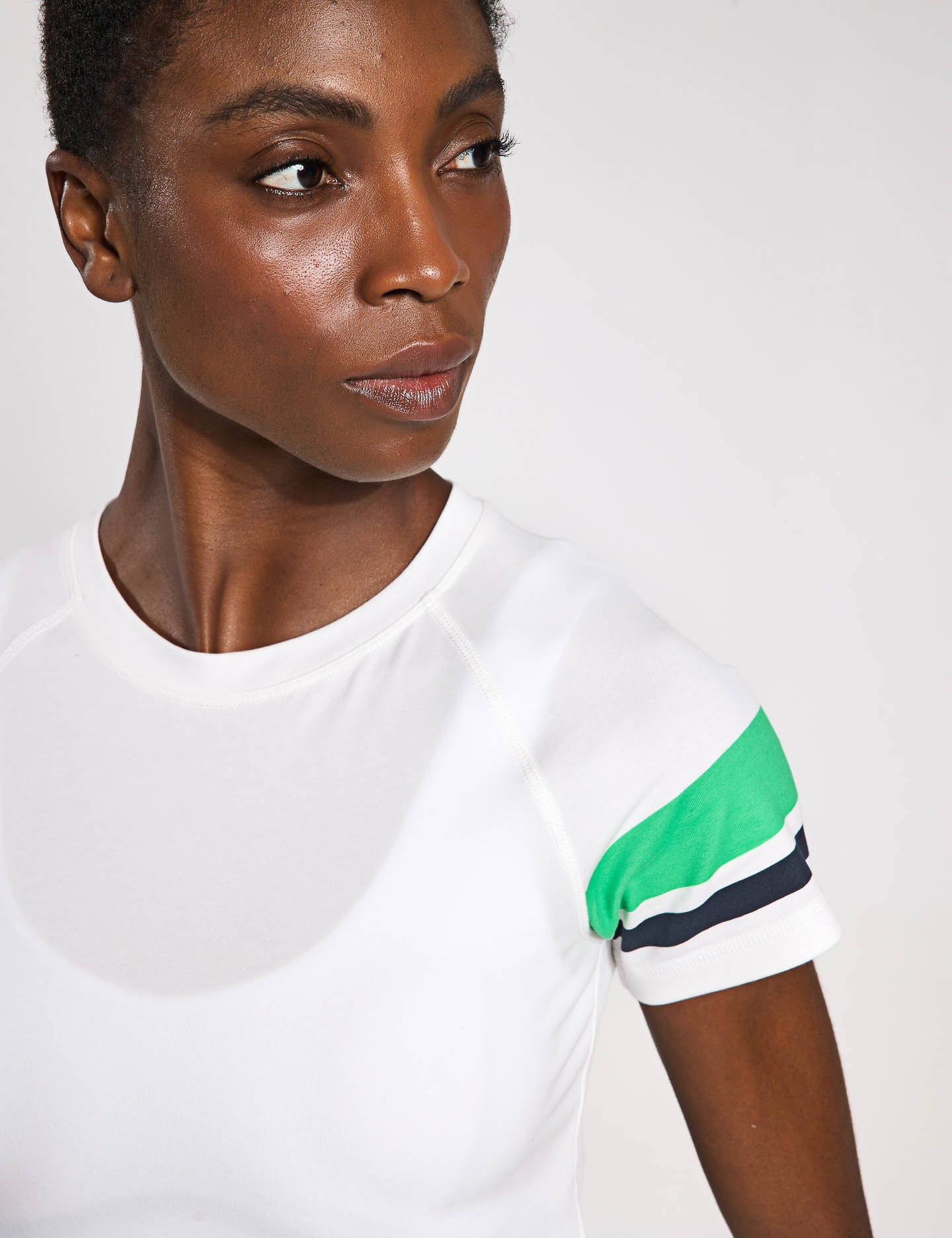 Willow Tee - Soft Cotton Women's T-Shirt in White & Green | Casual Wear, Summer Outfits, Everyday Comfort