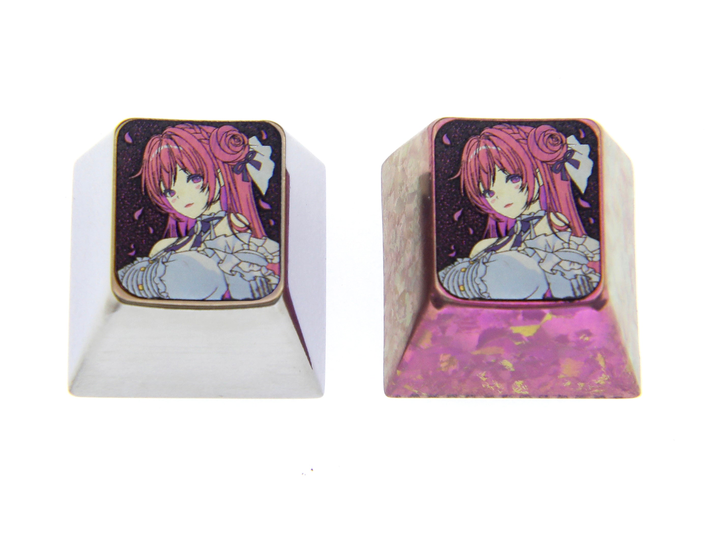 NIKKE The Gods of Victory Custom Titanium Alloy Keycaps - Laser Engraved Anime & Gaming Character Keycaps for Mechanical Keyboards - Perfect for Gamers, Collectors & PC Enthusiasts