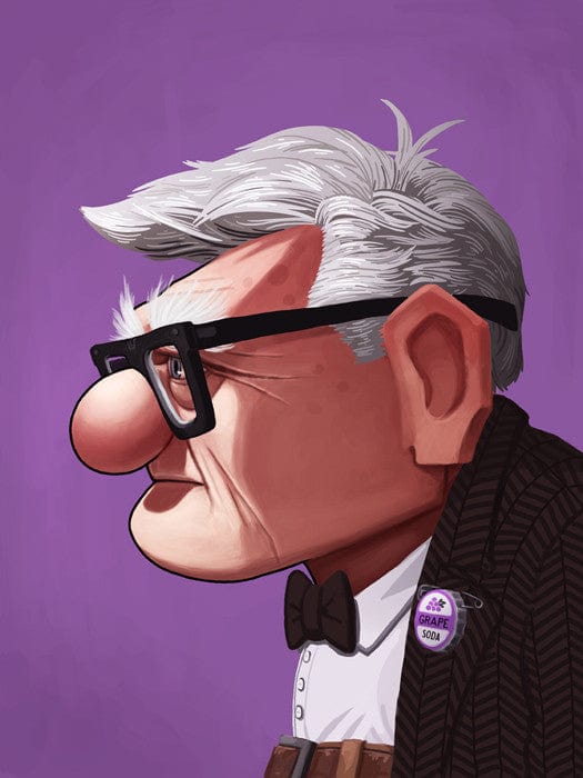 Carl Portrait by Mike Mitchell - High Quality Art Print Poster - Perfect for Home Decor, Office Wall Art & Gift Ideas