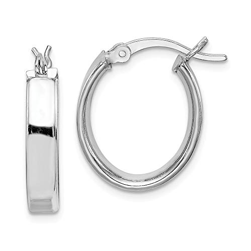 925 Sterling Silver Rhodium-Plated Hoop Earrings for Women - Hypoallergenic Fashion Jewelry Gift - Perfect for Everyday Wear, Parties & Special Occasions