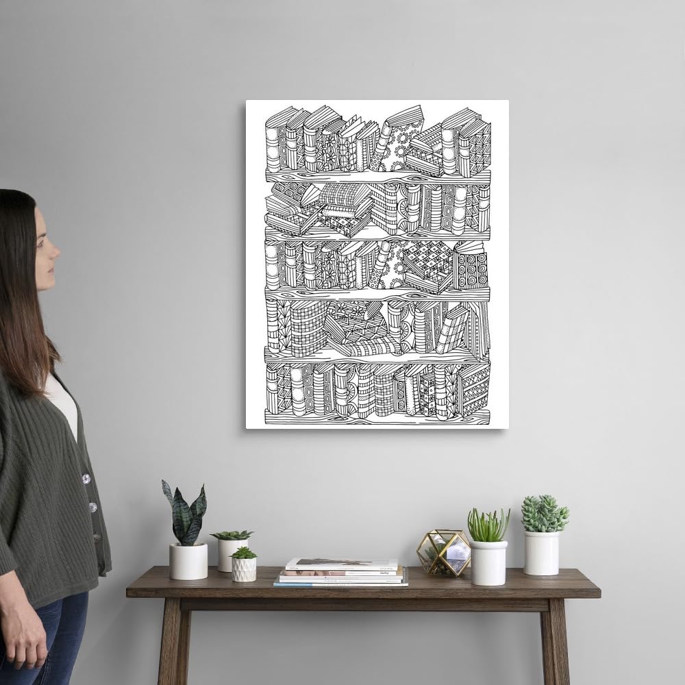 Books and More Books Canvas Wall Art Print by Nadezdha Shatilova - 24